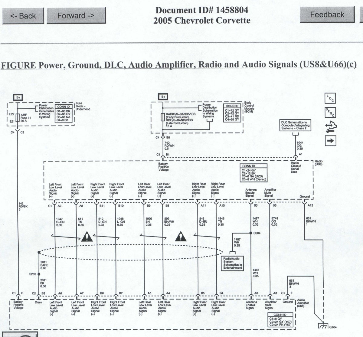2005 C6 Stereo wiring diagram 6/6 | Corvette Forum ...